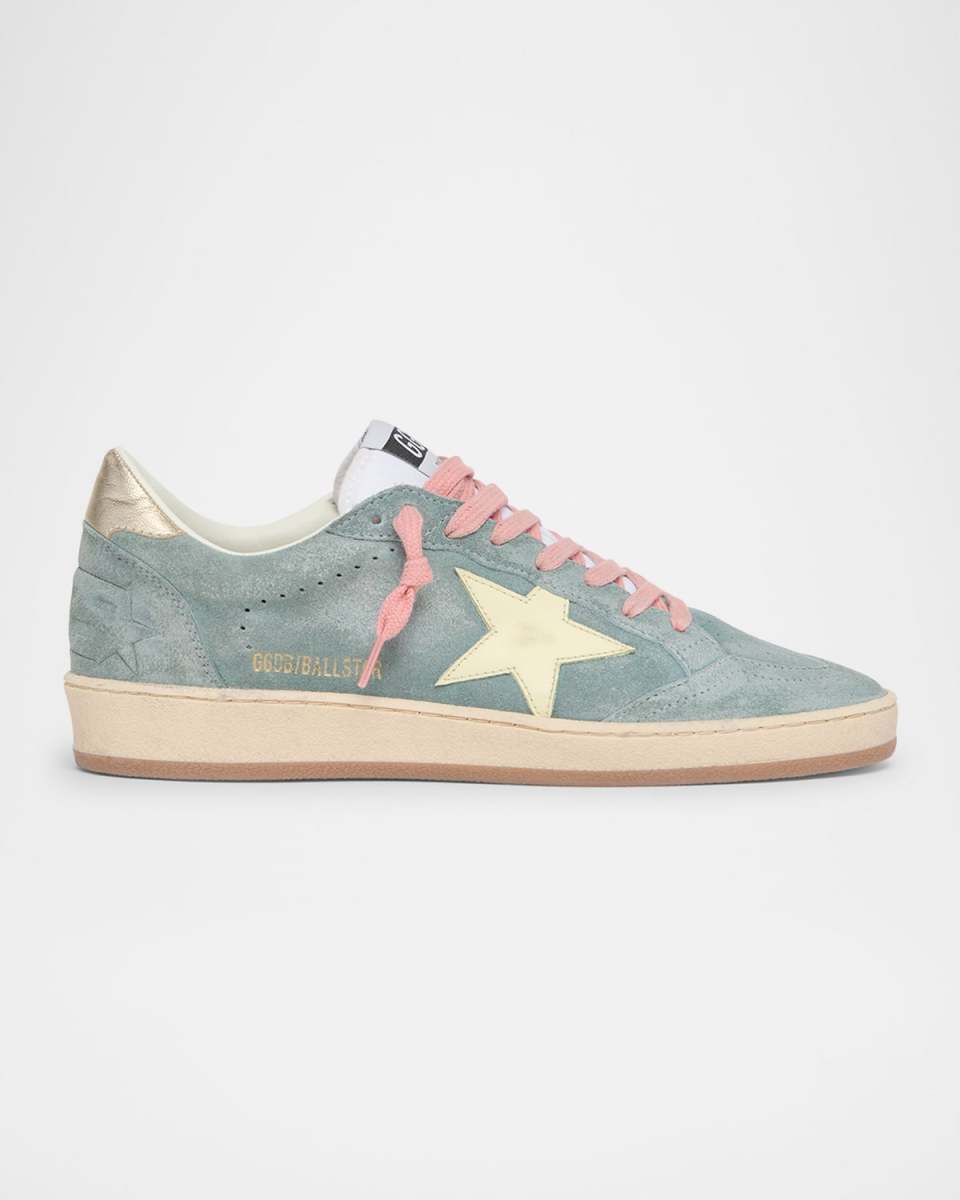 Ballstar Suede Metallic Low-Top Sneakers